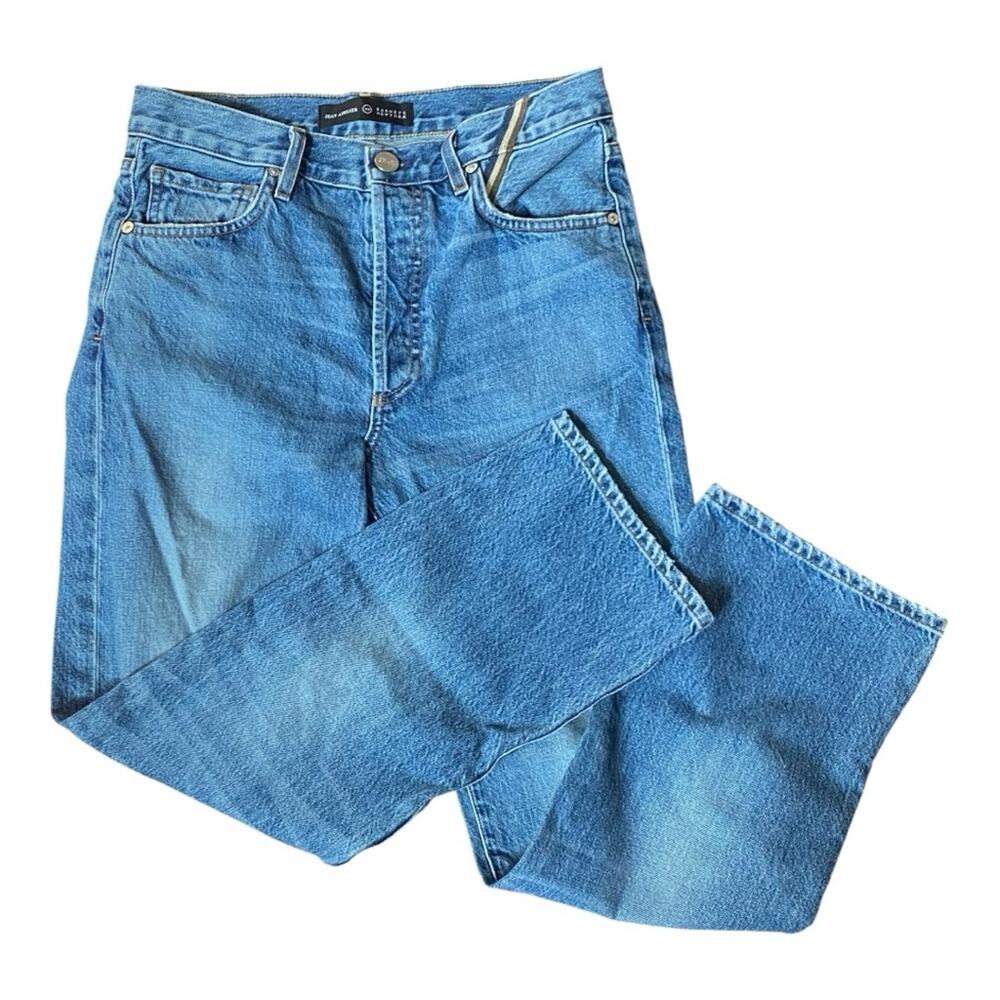 Jean Atelier straight leg button fly high rise mom jeans cotton 26